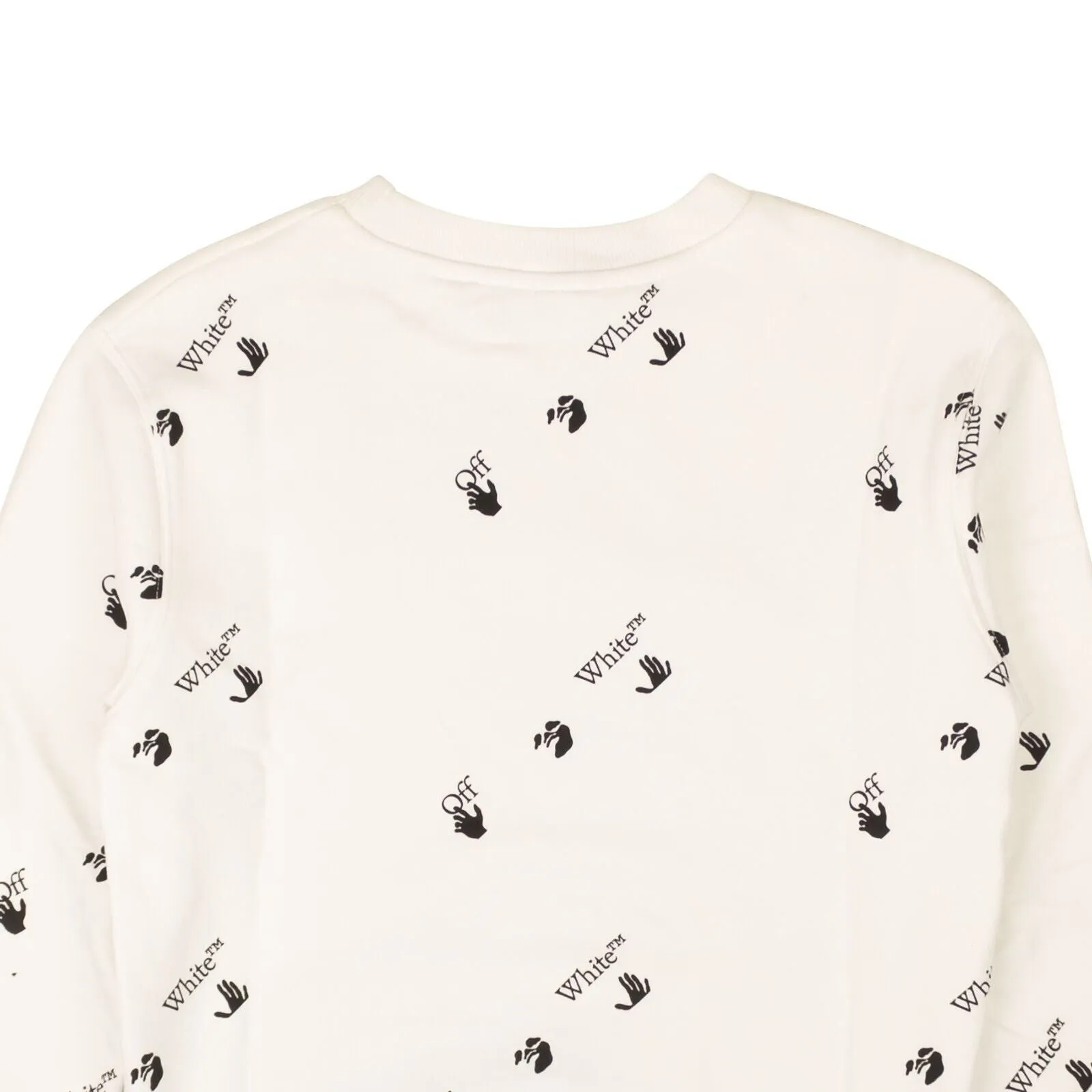 Off-White C/O Virgil Abloh Ow Allover Slim Crewneck Sweatshirt - White/Black