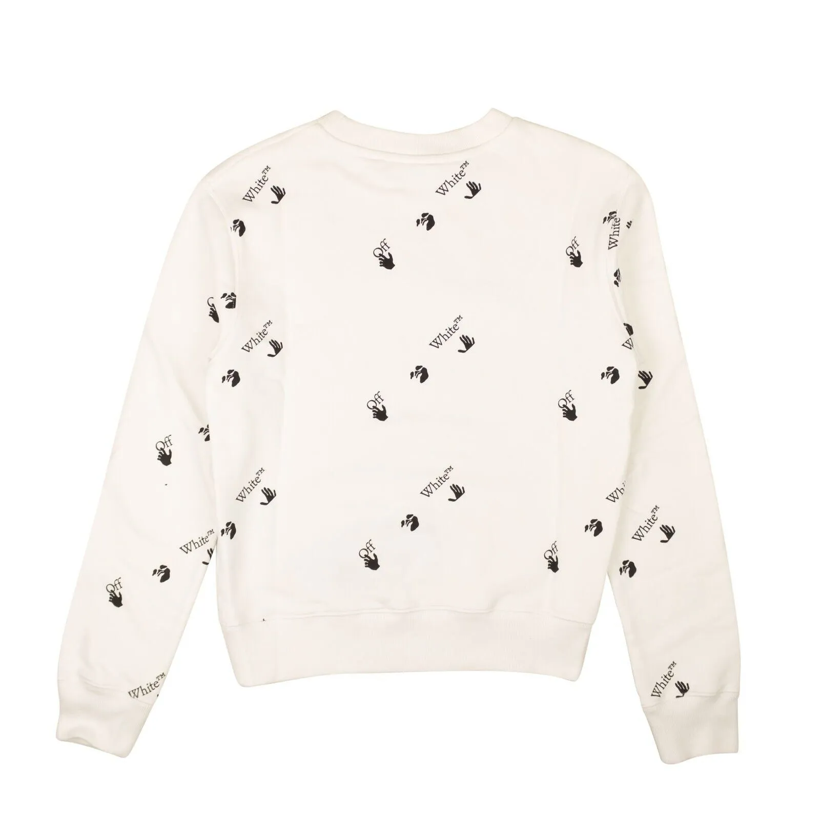 Off-White C/O Virgil Abloh Ow Allover Slim Crewneck Sweatshirt - White/Black
