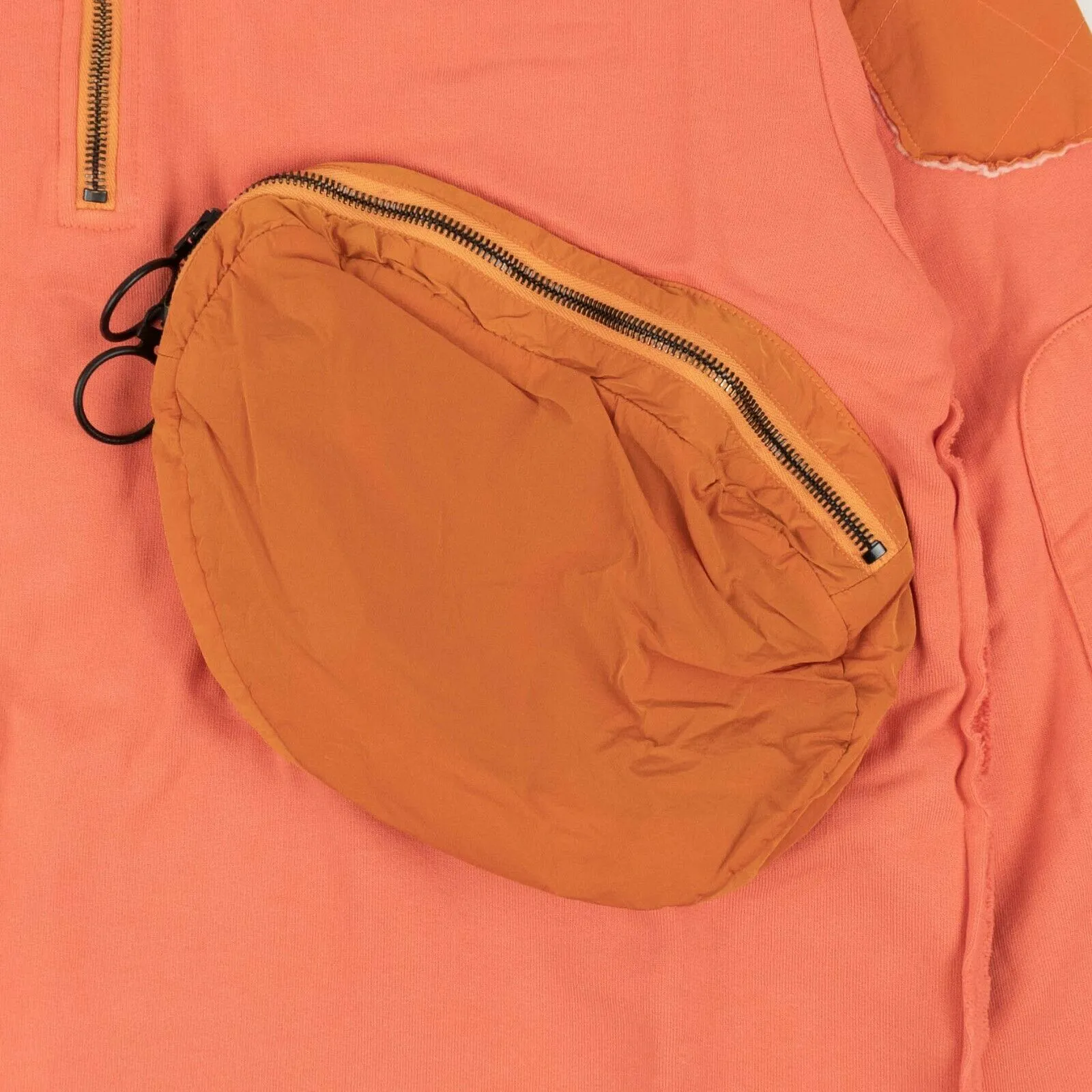 Off-White C/O Virgil Abloh Parachute Half Zip Sweatshirt - Coral