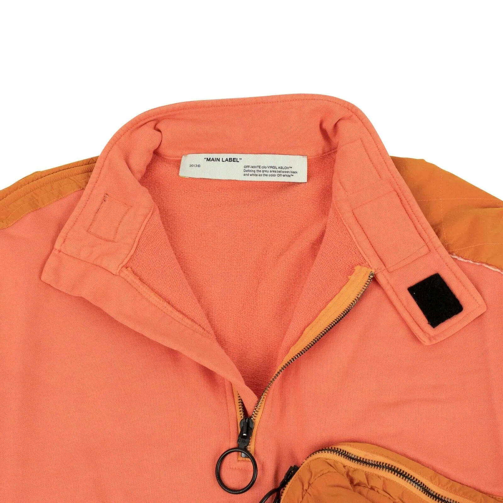 Off-White C/O Virgil Abloh Parachute Half Zip Sweatshirt - Coral