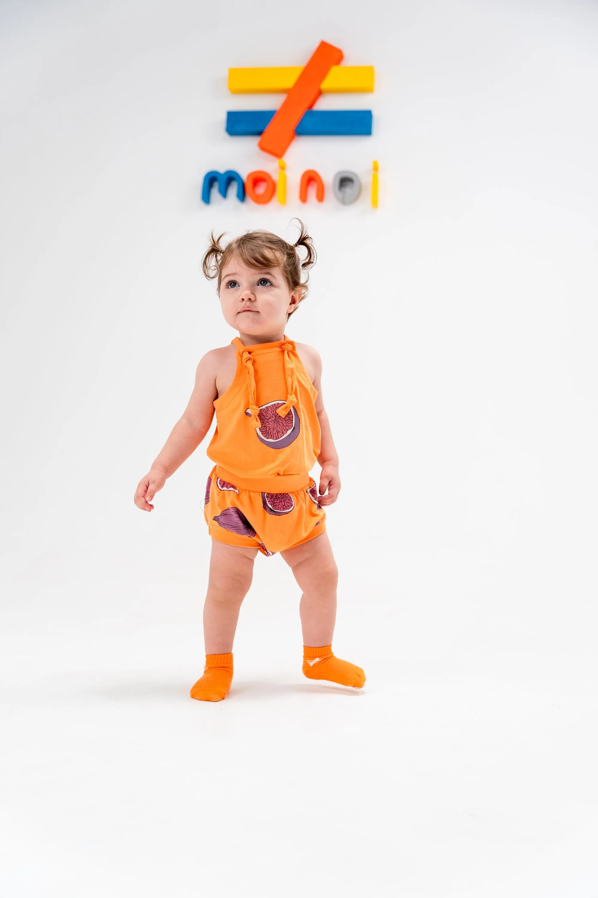 Orange Fig Graphic Sleeveless Babysuit Outfit