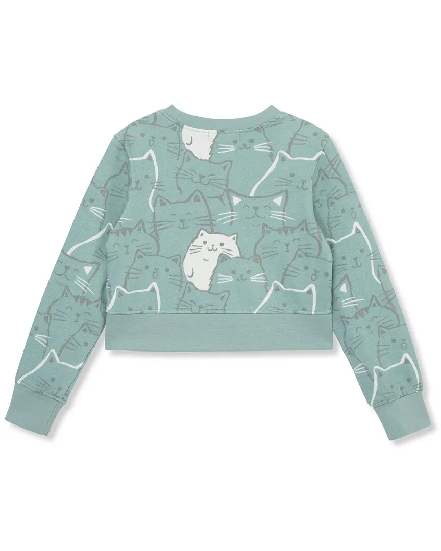 Peek Kids Allover Cat Print Pullover