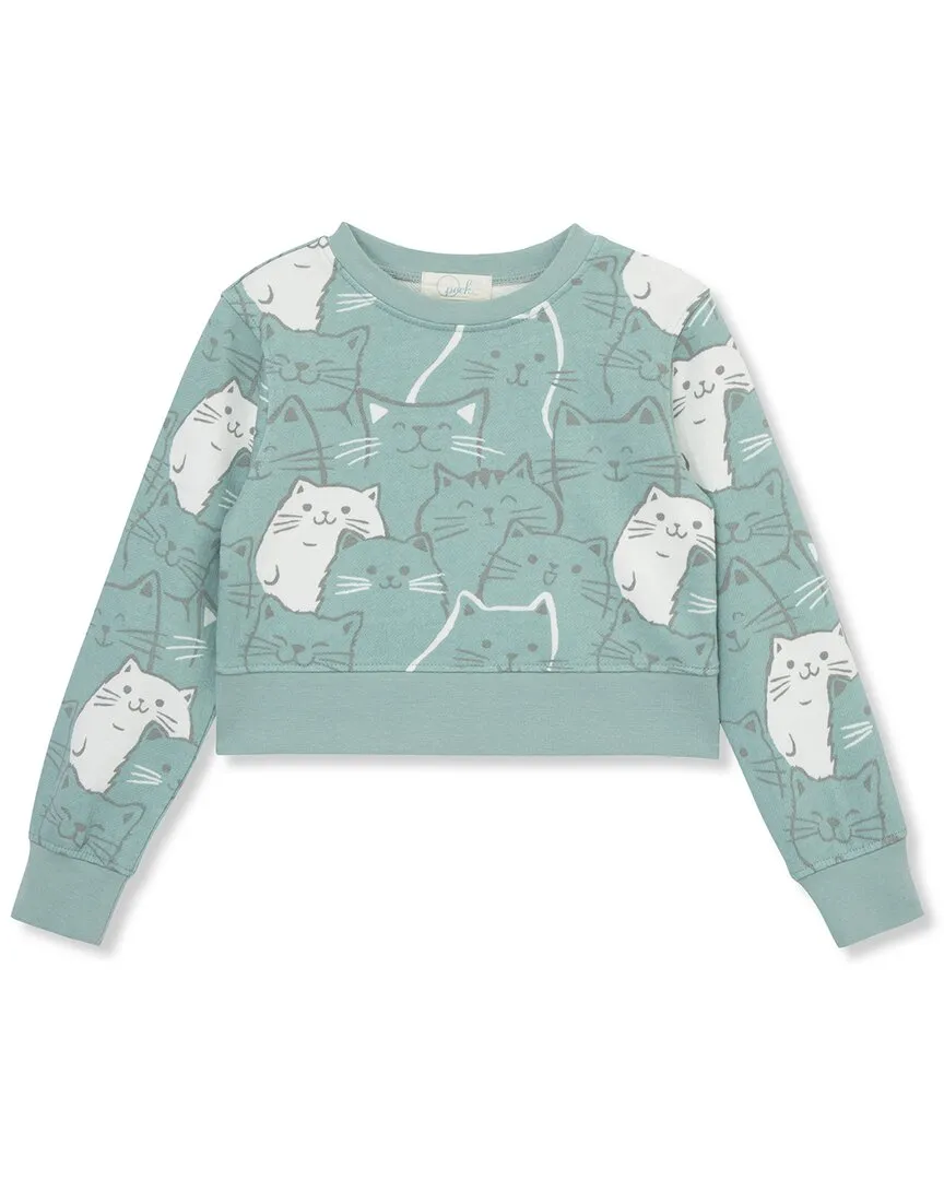 Peek Kids Allover Cat Print Pullover