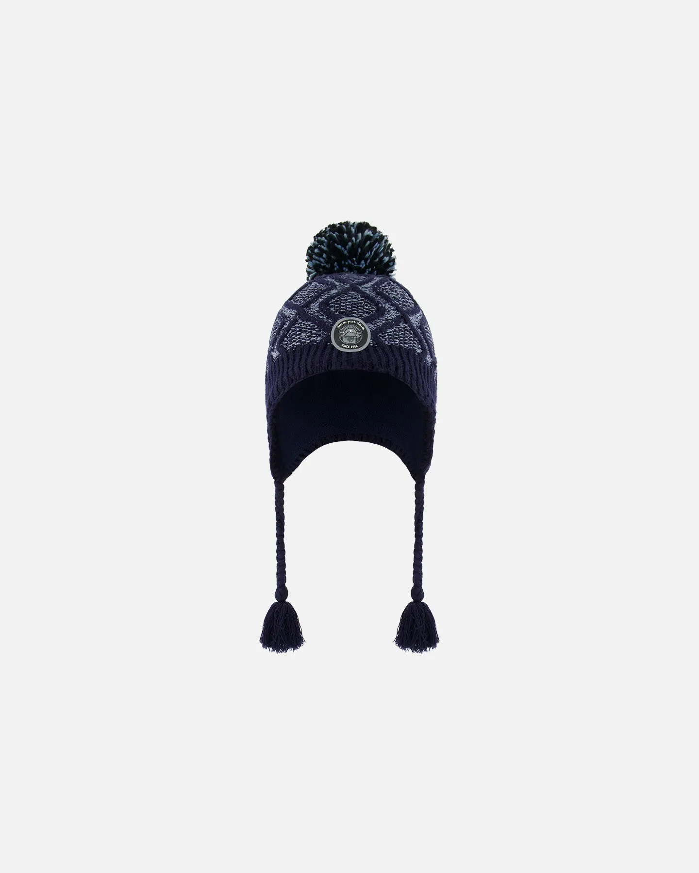 Peruvian Knit Hat Heather Blue