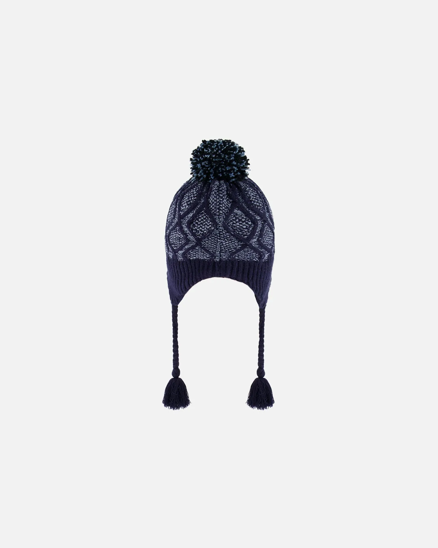 Peruvian Knit Hat Heather Blue