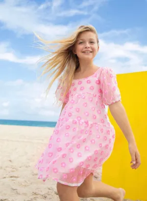 Pink Daisy Poof Dress