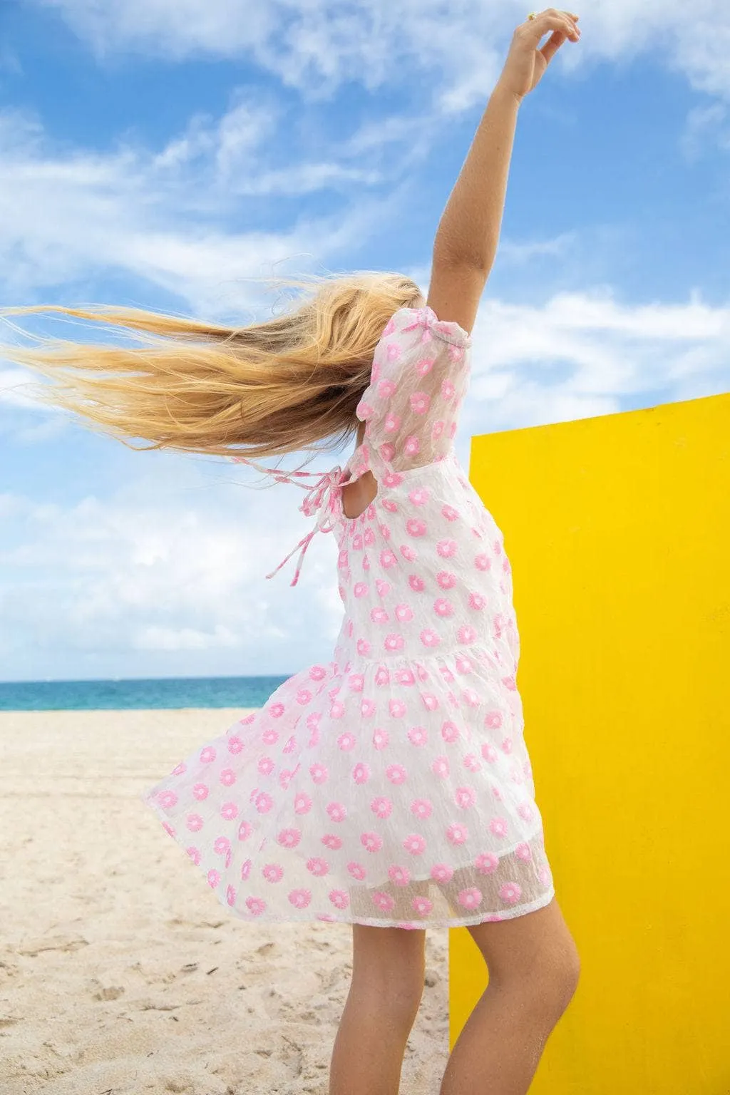 Pink Daisy Poof Dress