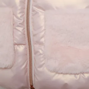 Pink Hooded Puffer Coat
