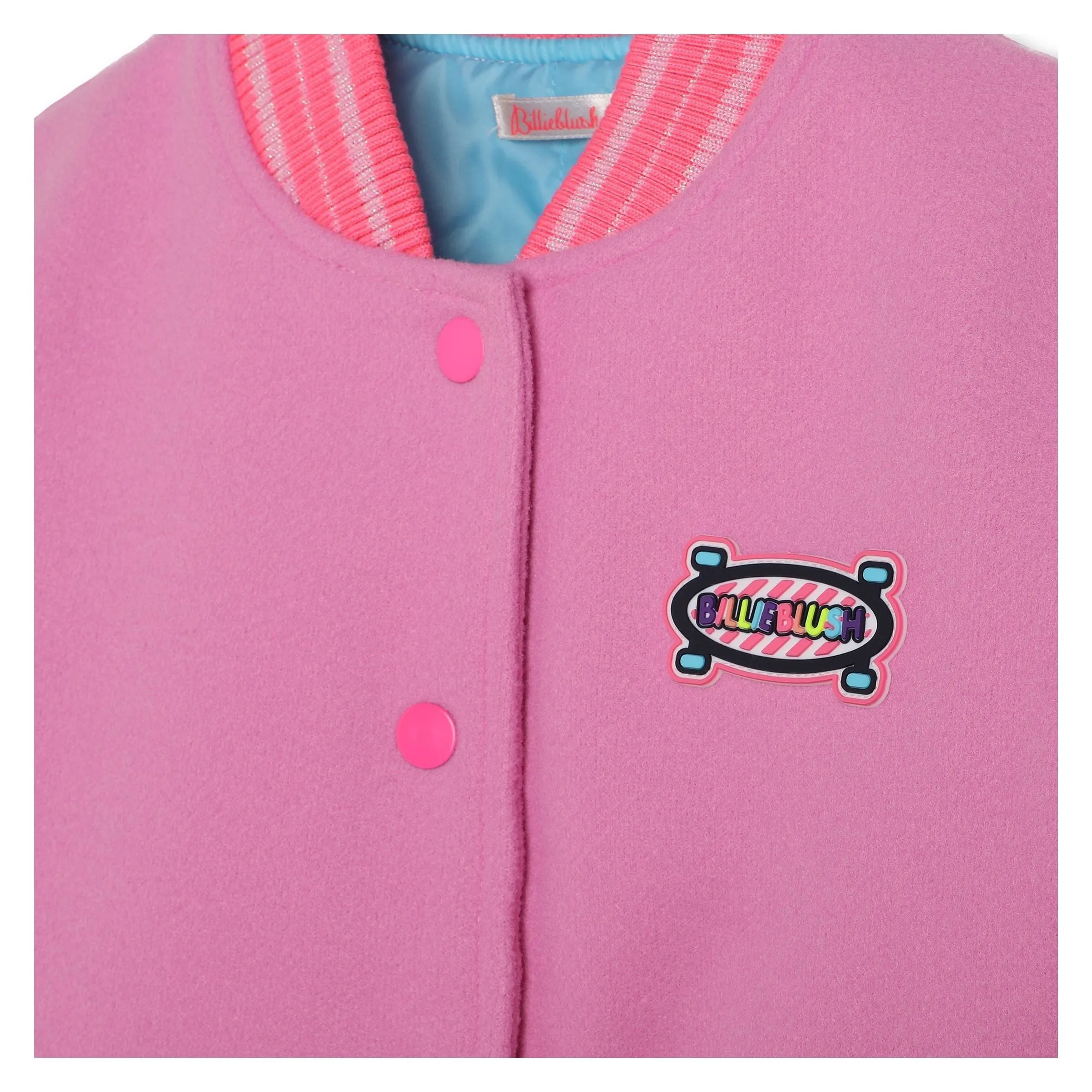Pink Logo Letterman Jacket