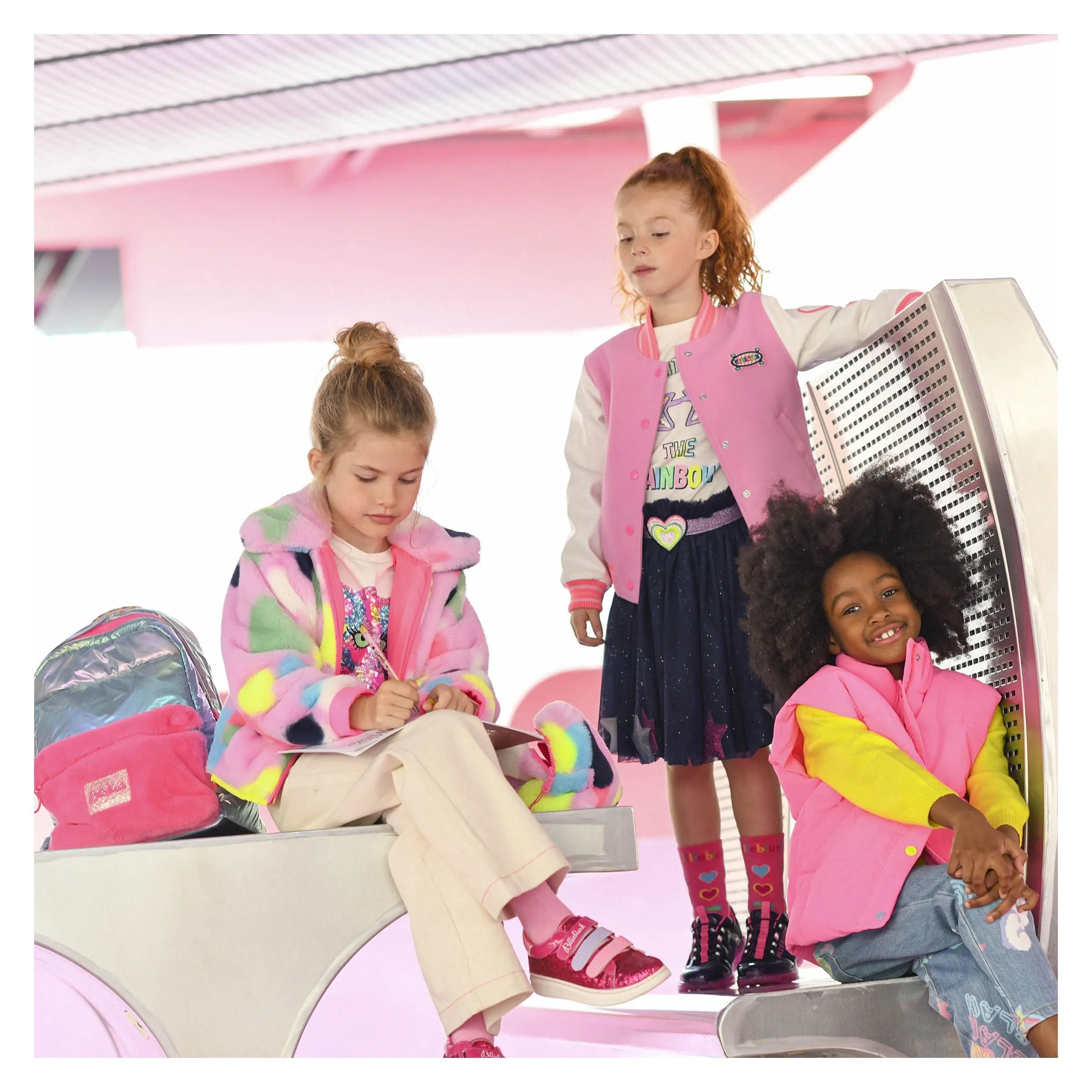 Pink Logo Letterman Jacket