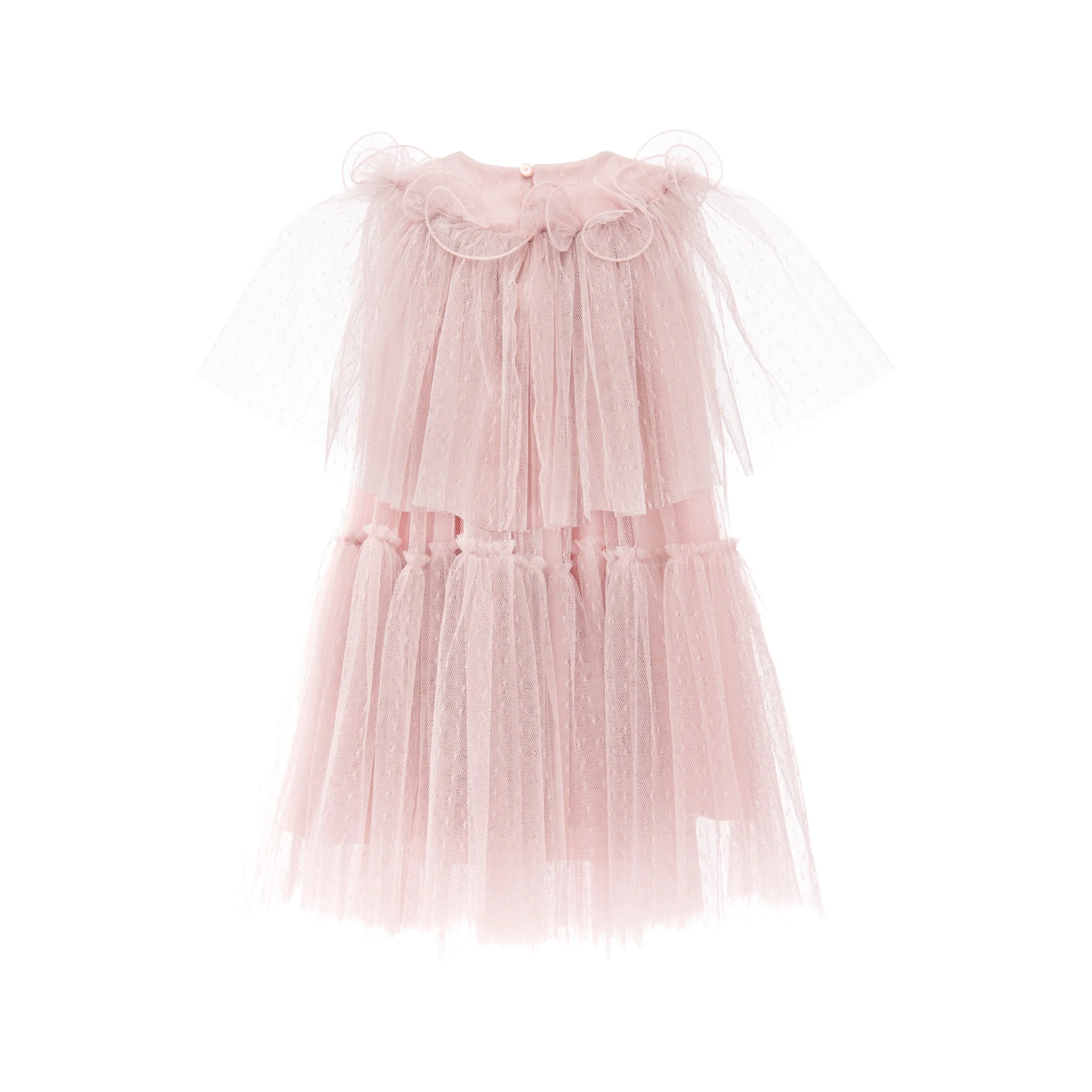 Pink Orela Overlay Tulle Dress