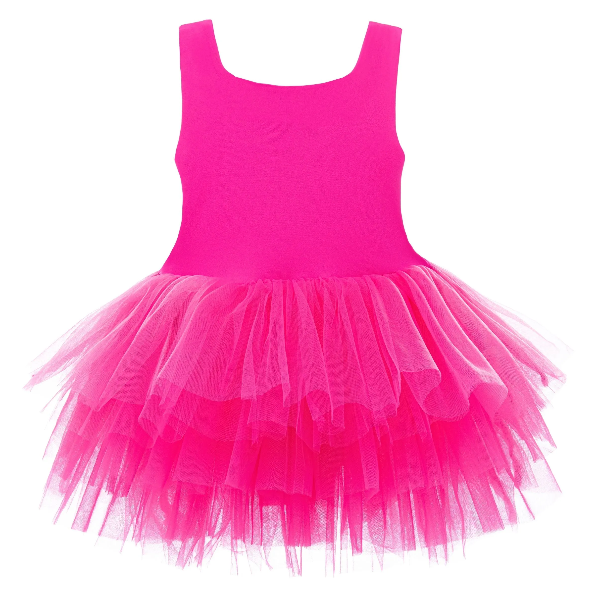 Pink Rouge Solid Tutu Dress