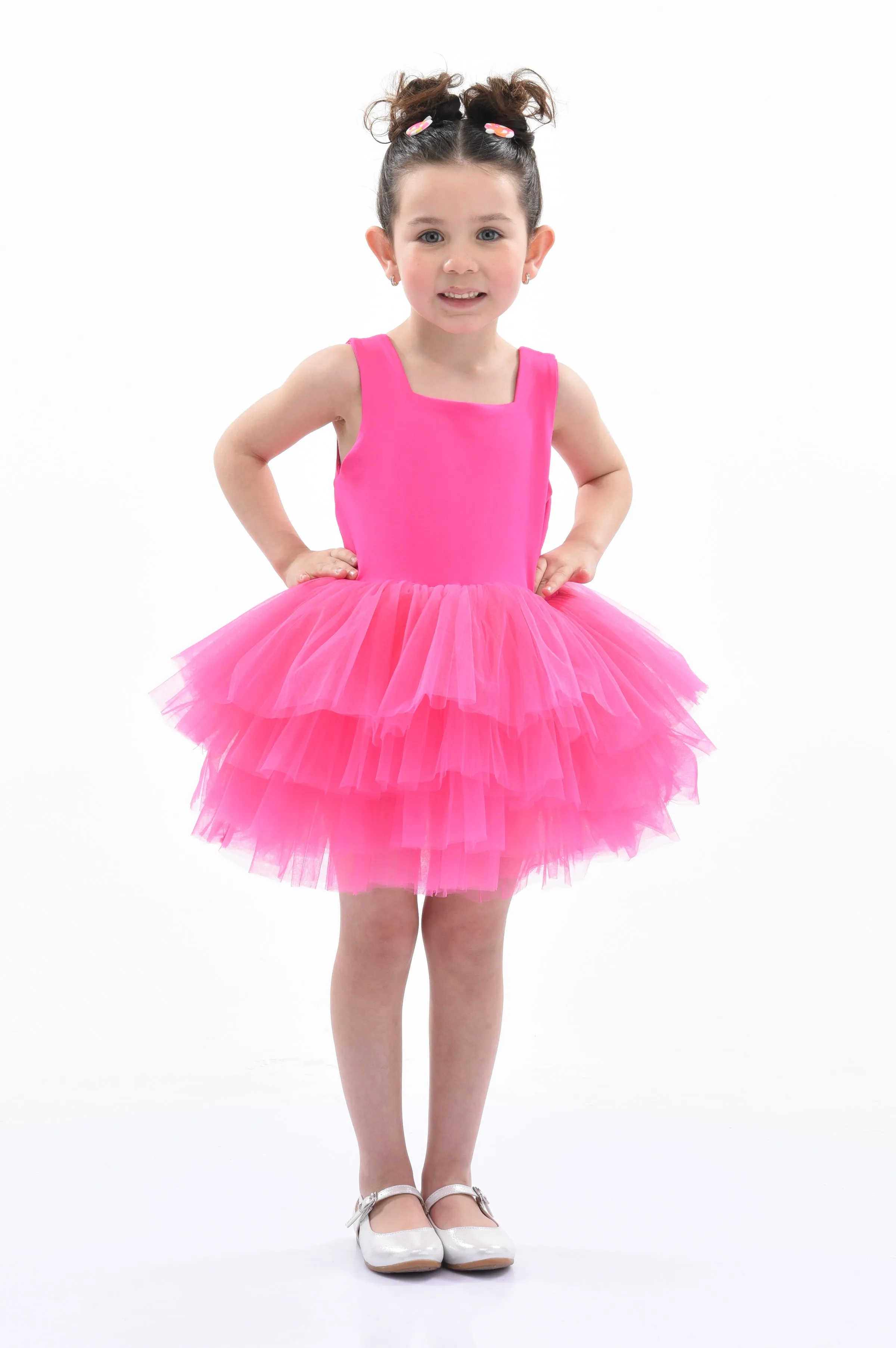 Pink Rouge Solid Tutu Dress