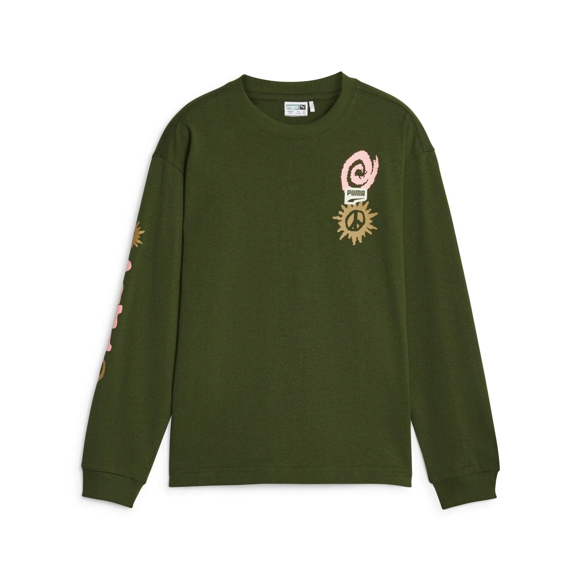 PUMA Big Kids' Downtown Graphic Long Sleeve Tee
