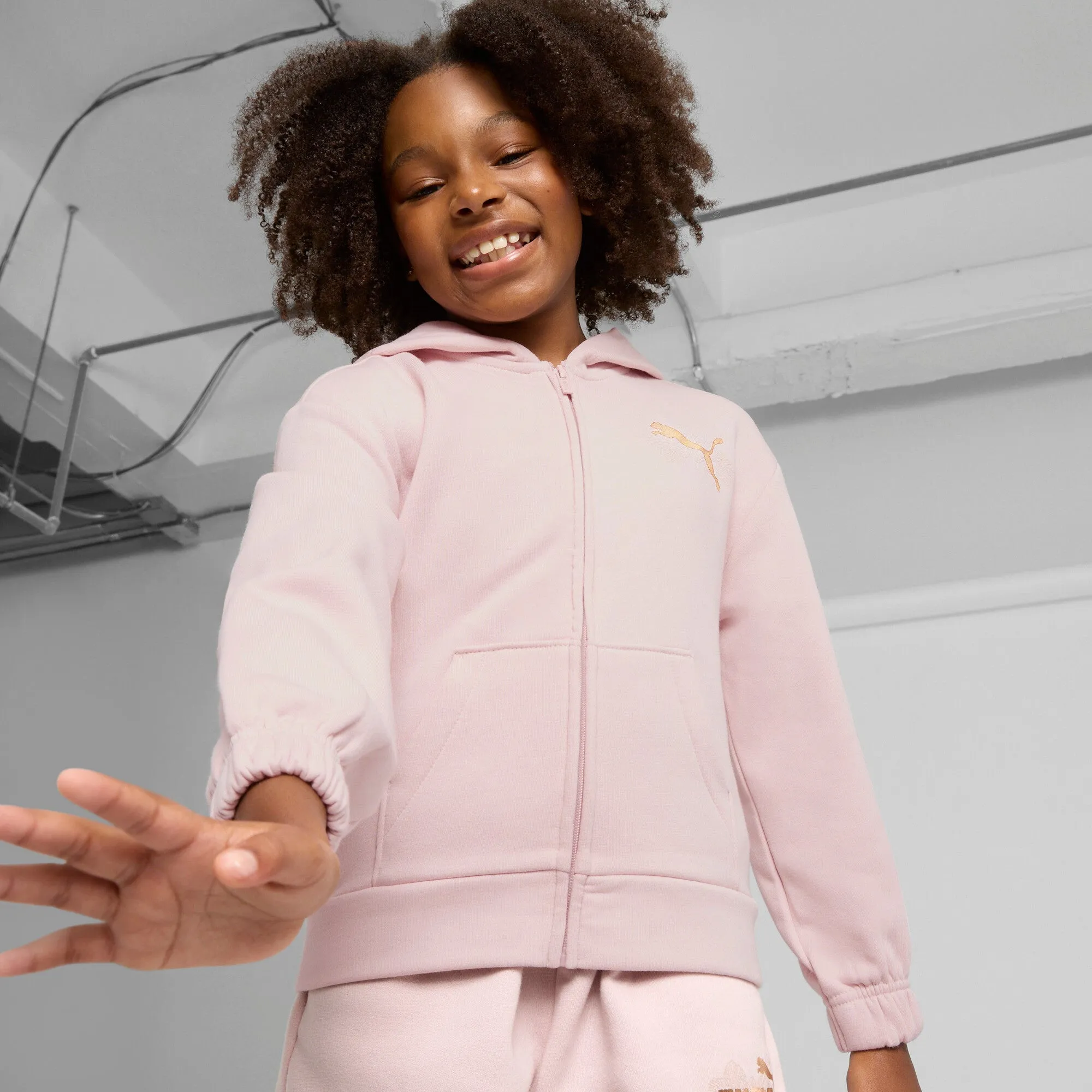 PUMA Big Kids' Girls' Class Act Full-Zip Hoodie