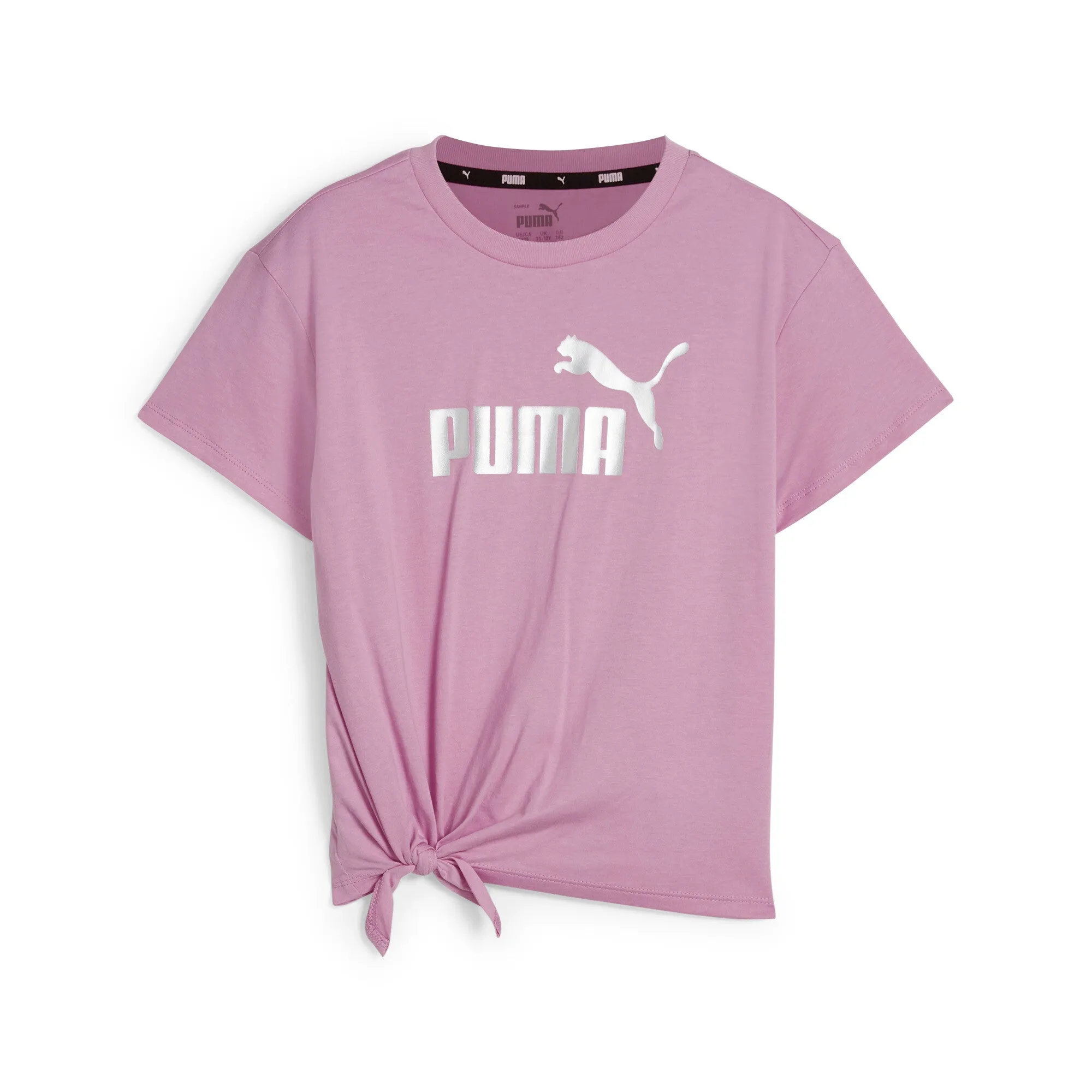 PUMA Big Kids' Girls' Essentials  Logo Knotted Tee