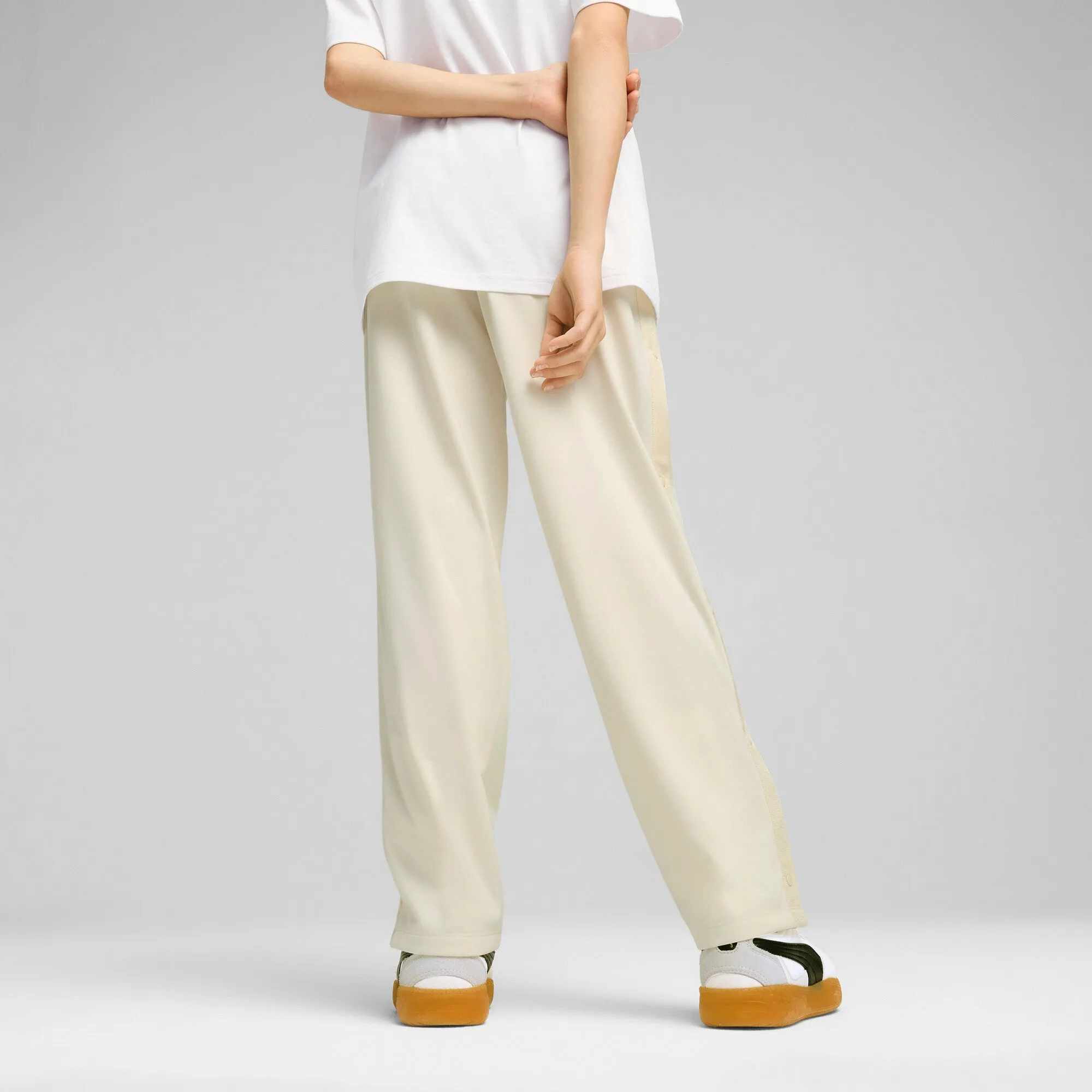 PUMA Big Kids' Girls' Wardrobe Essentials Relaxed Popper Pants