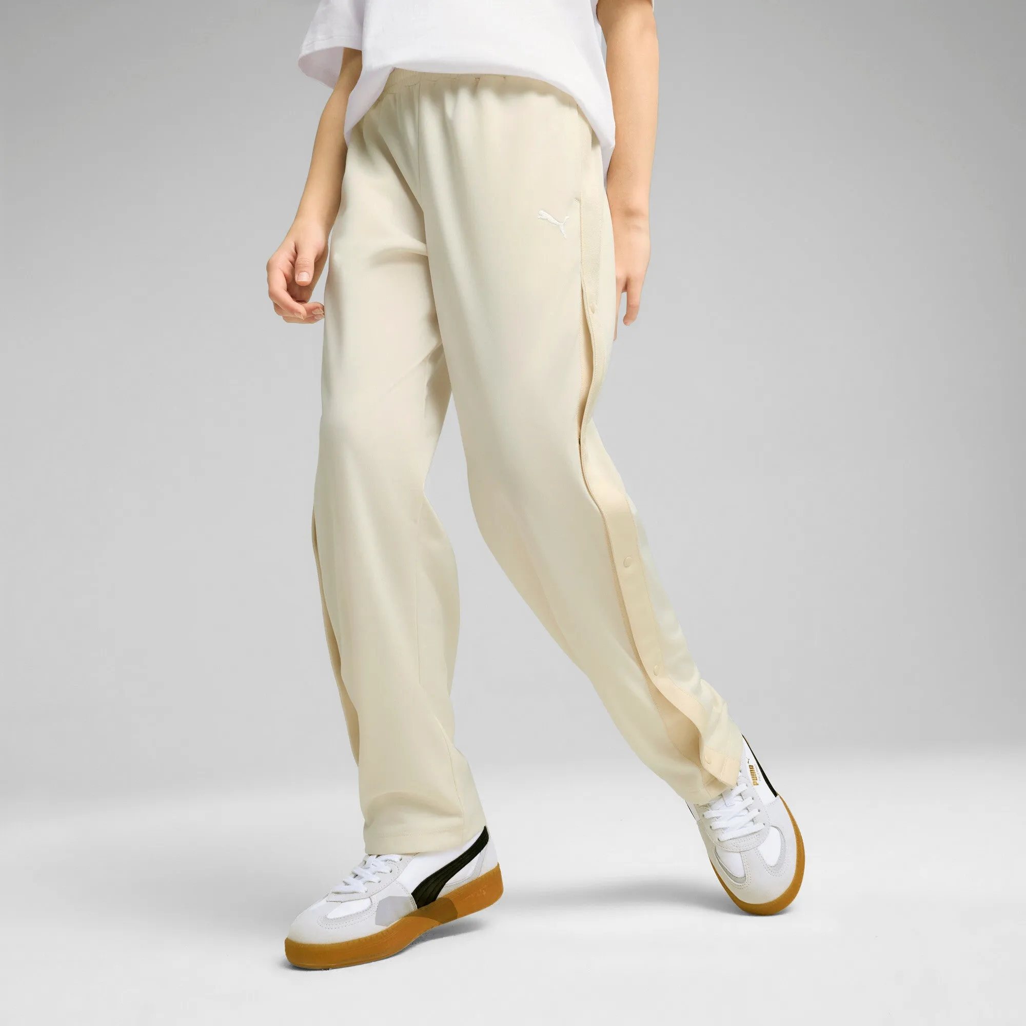 PUMA Big Kids' Girls' Wardrobe Essentials Relaxed Popper Pants