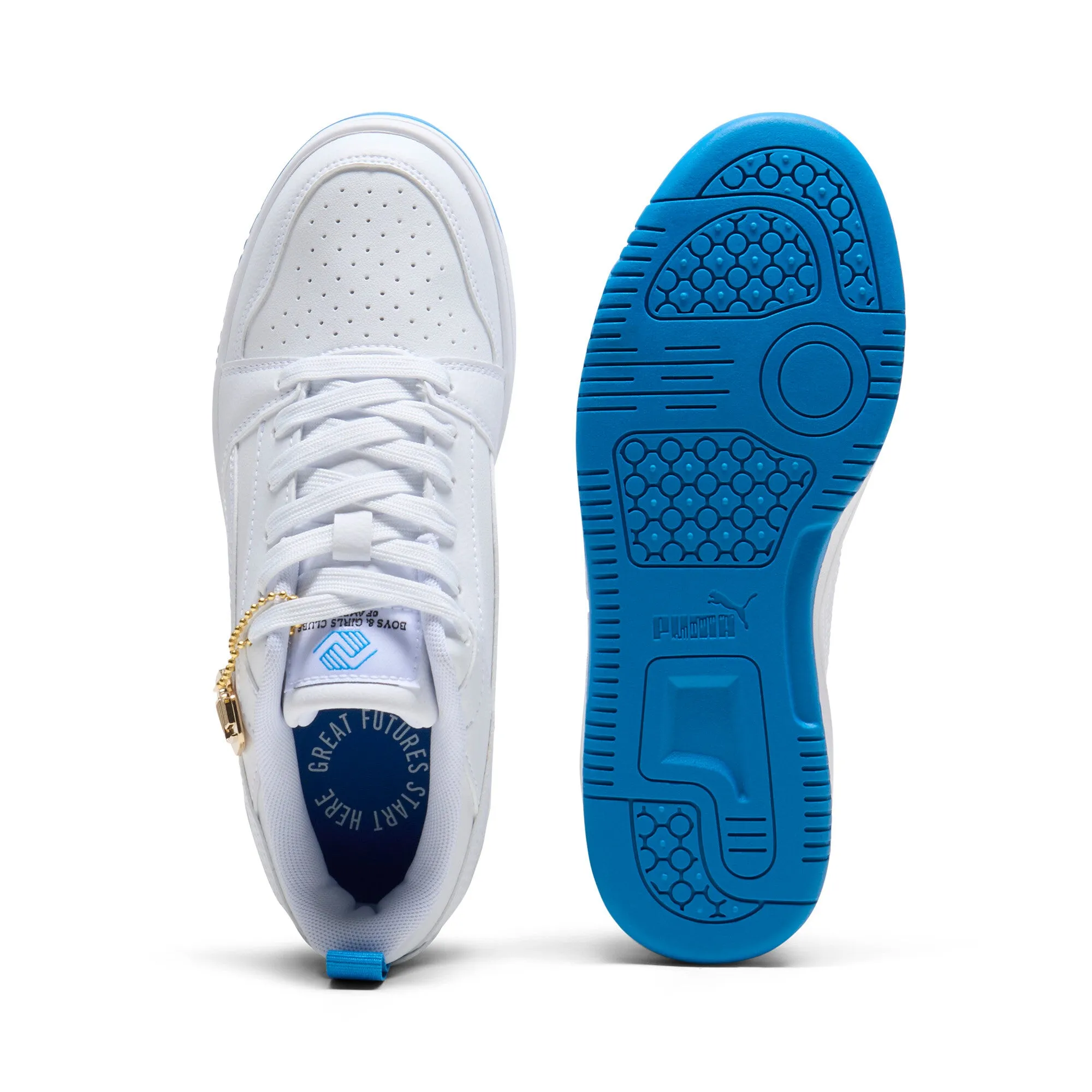 PUMA Big Kids' Rebound V6 Low Boys and Girls Club Shoes