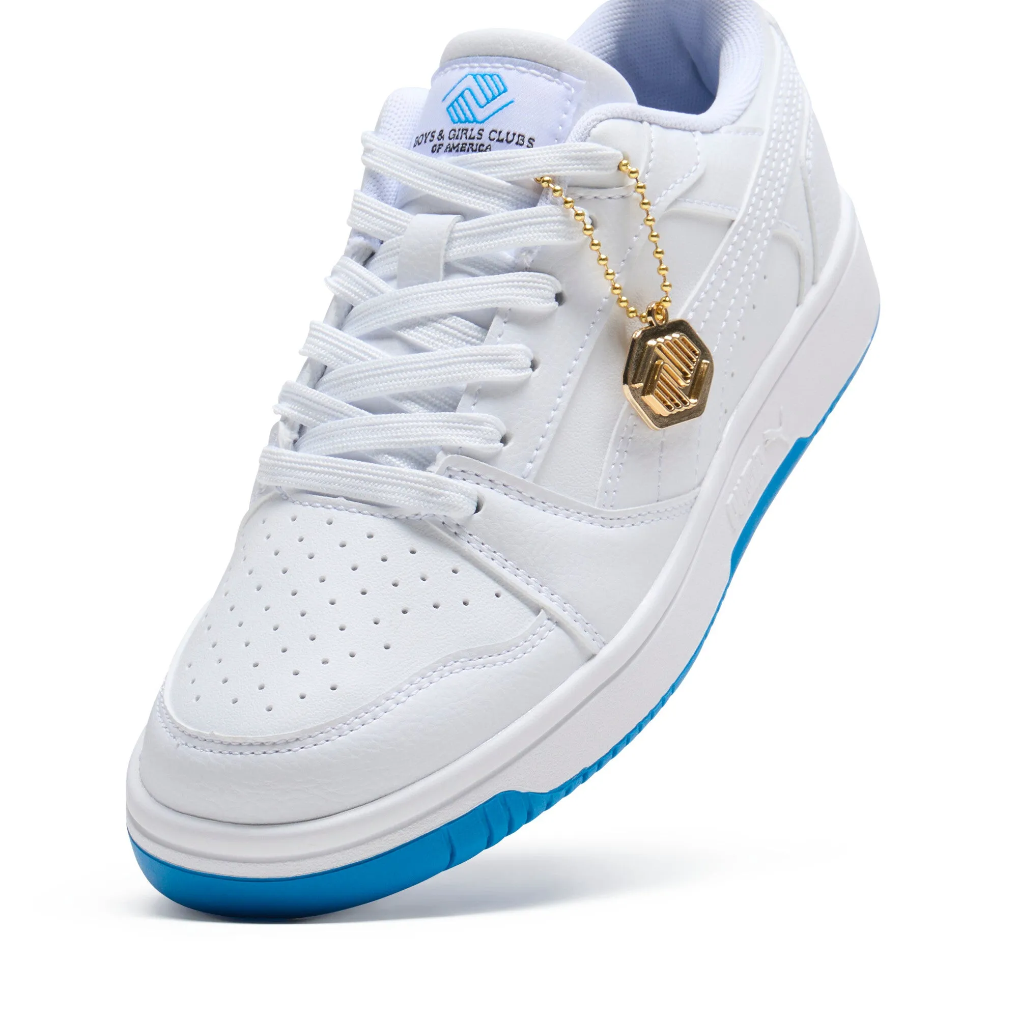PUMA Big Kids' Rebound V6 Low Boys and Girls Club Shoes