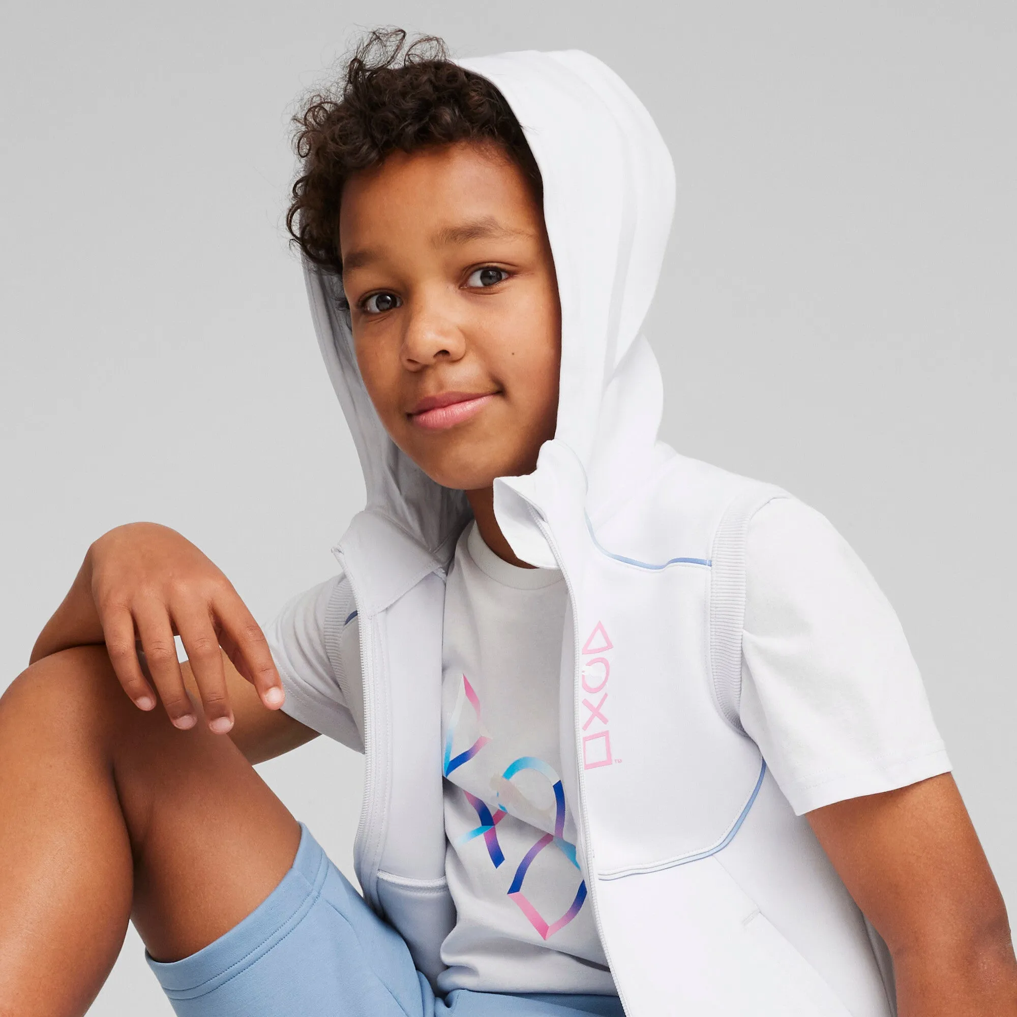 PUMA Big Kids' x PLAYSTATION Sleeveless Hoodie