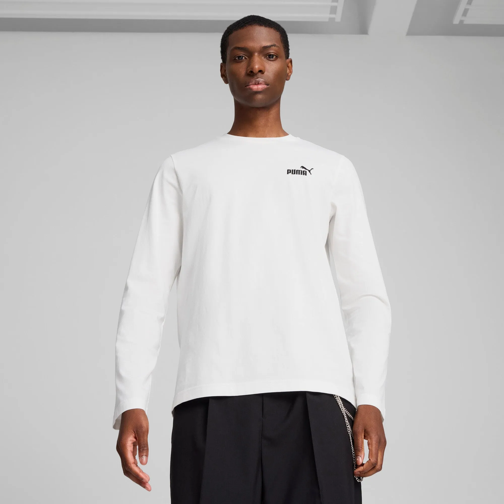 PUMA Men's Essentials No. 1 Logo Long Sleeve Tee