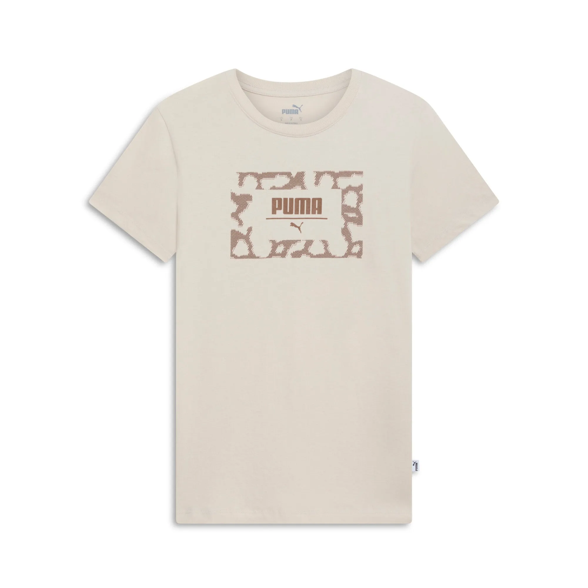 PUMA Women's Cheetah Box Logo Tee
