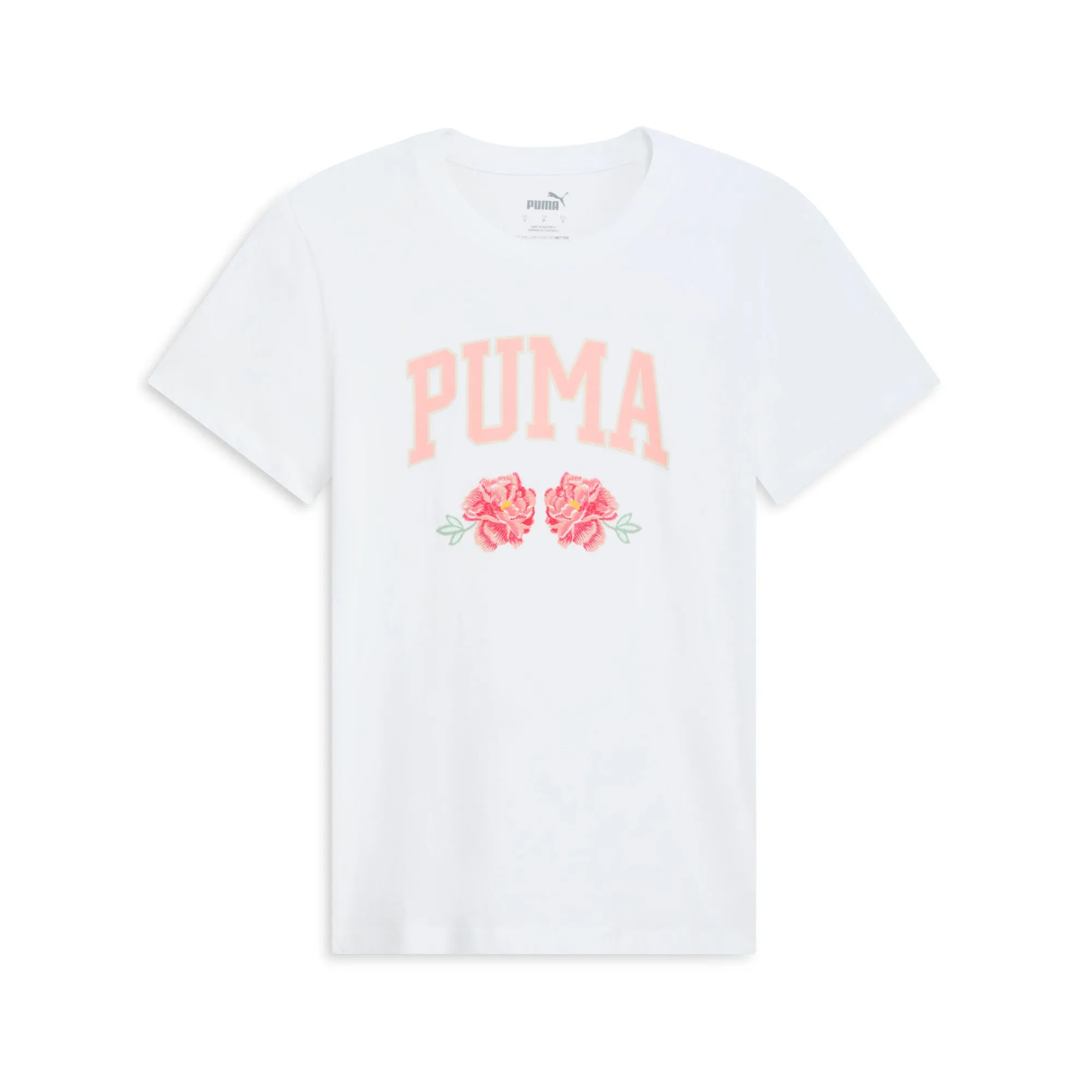 PUMA Women's Floral Faux Embroidery Tee