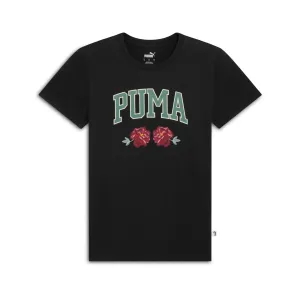 PUMA Women's Floral Faux Embroidery Tee