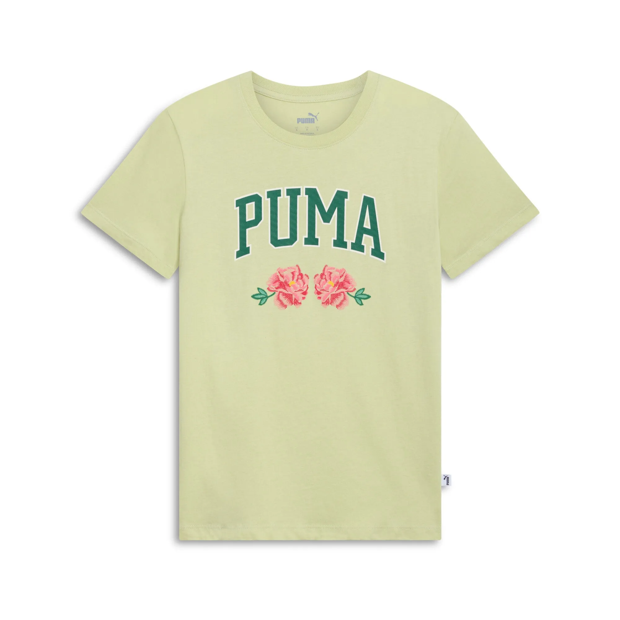 PUMA Women's Floral Faux Embroidery Tee