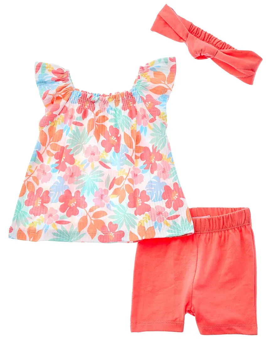 Quiltex Tropical Sunset 2pc Short Set W/Headband