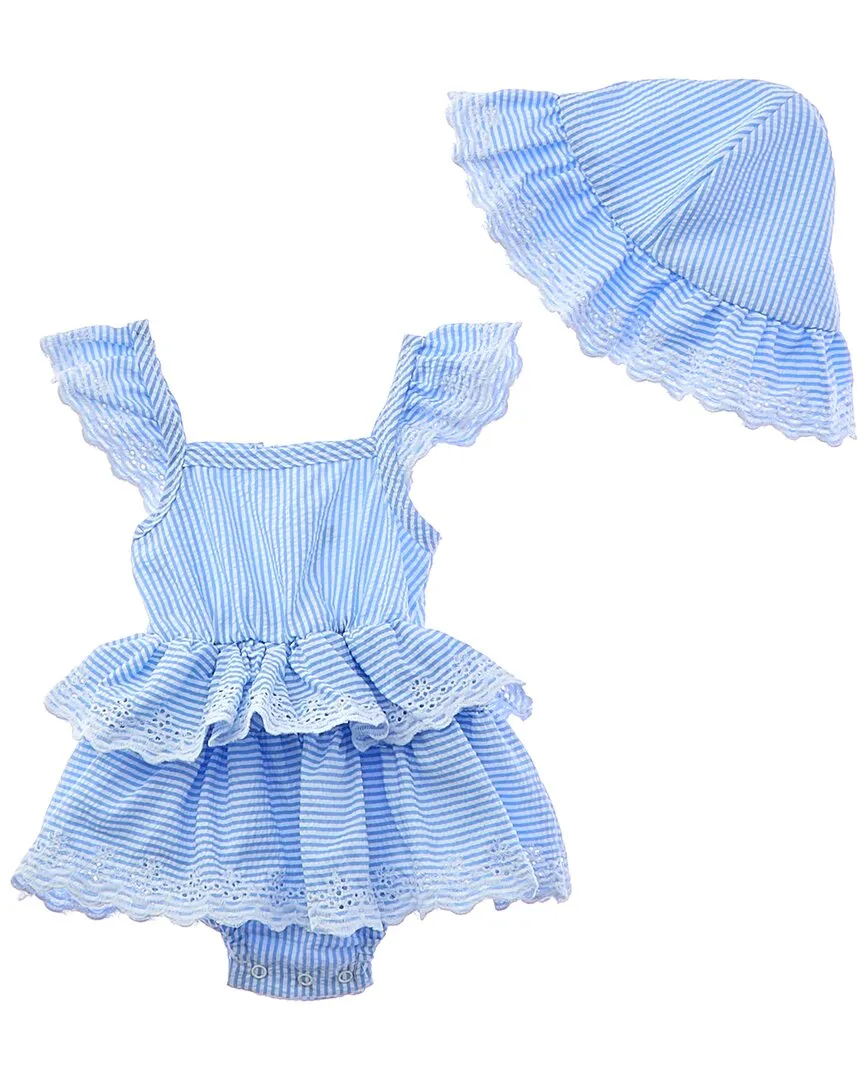 Rachel Zoe 2pc Popover Canvas Dress with Sun Hat