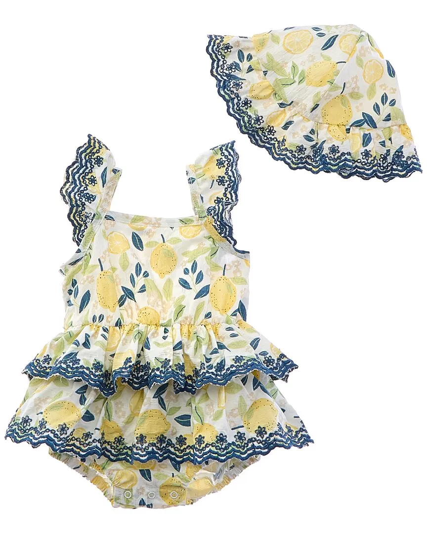 Rachel Zoe 2pc Popover Dobby Dress with Sun Hat
