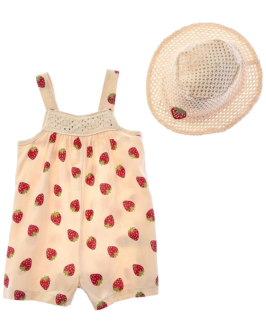 Rachel Zoe 2pc Romper with Sun Hat
