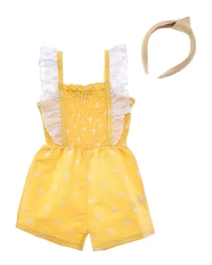 Rachel Zoe 2pc Woven Romper with Headband