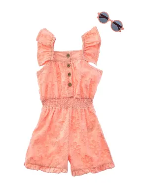 Rachel Zoe 2pc Woven Romper with Sunglasses