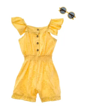 Rachel Zoe 2pc Woven Romper with Sunglasses