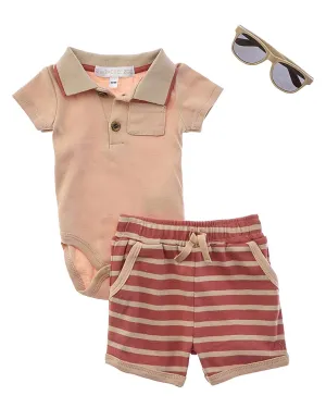 Rachel Zoe 3pc Short Set with Sunglasses