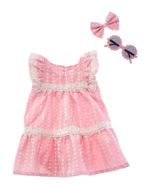 Rachel Zoe 3pc Woven Dress Set with Sunglasses