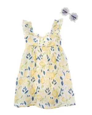 Rachel Zoe Printed Dobby Dress Set with Sunglasses
