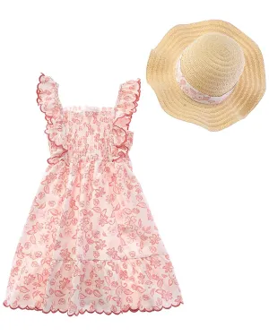 Rachel Zoe Printed Twill Dress Set with Hat