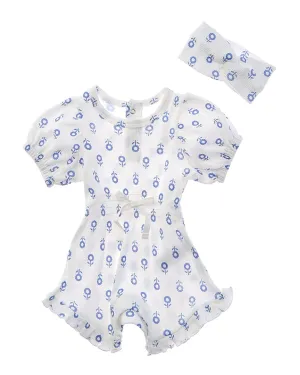 Rachel Zoe Rib Romper & Headband Set