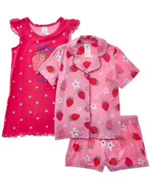 Rene Rofe 3pc Pretty Sweet Pajama Set