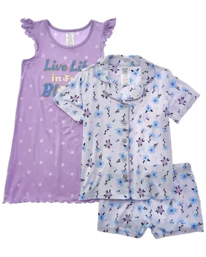 Rene Rofe 3pc Pretty Sweet Pajama Set