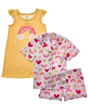 Rene Rofe 3pc Pretty Sweet Pajama Set
