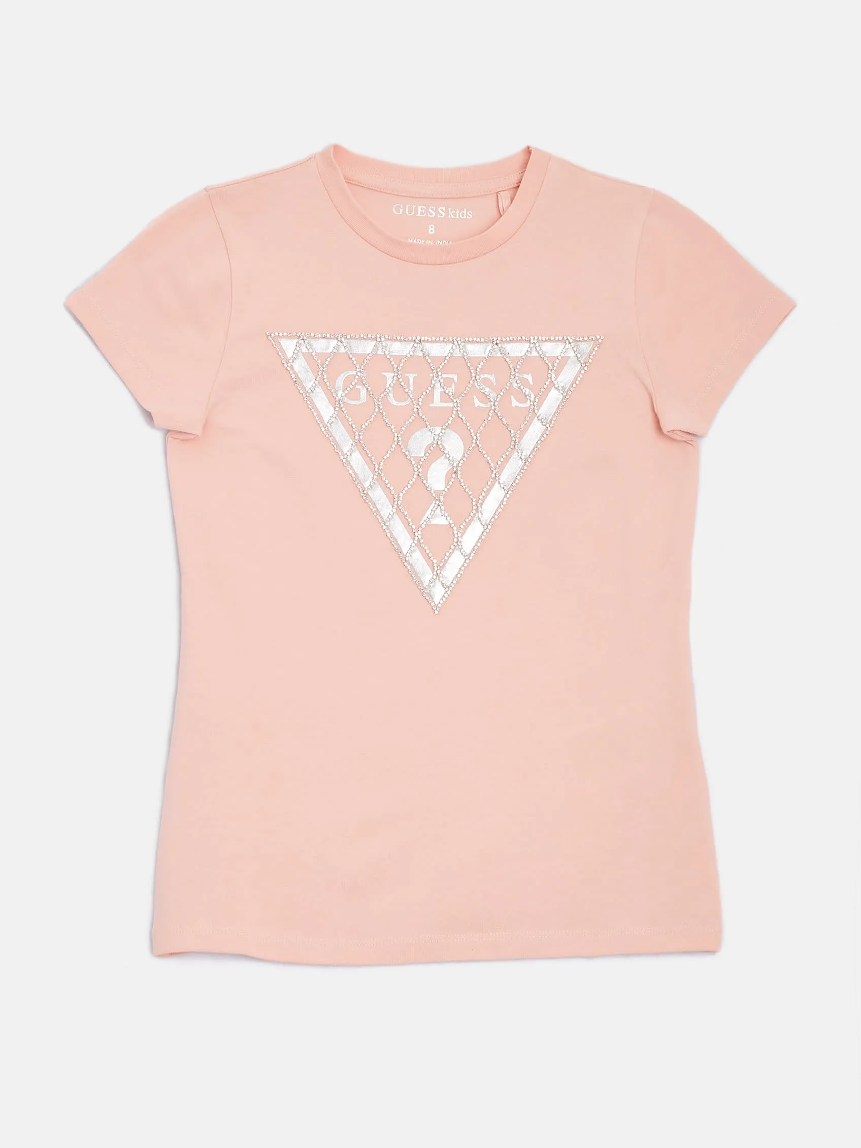 Rhinestone Chain Mesh Logo Tee (7-14)