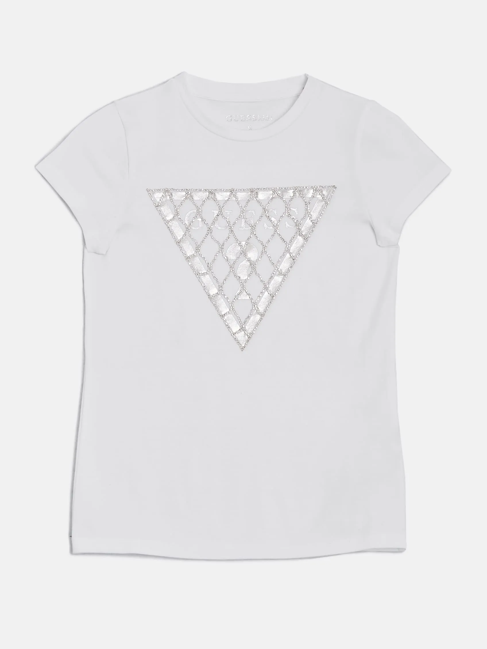 Rhinestone Chain Mesh Logo Tee (7-14)