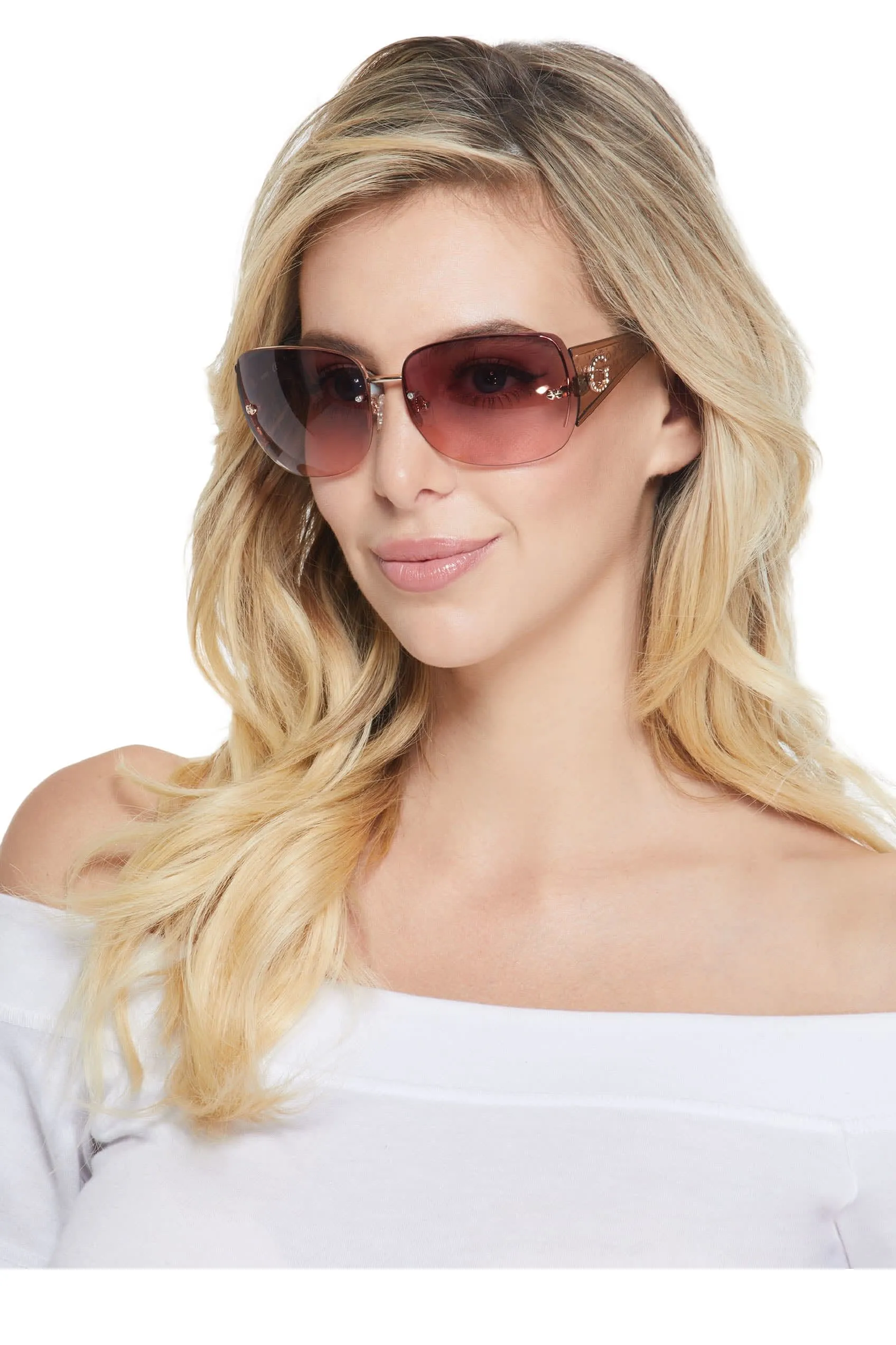 Rimless Shield Sunglasses