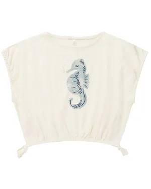Rylee   Cru Collective Cropped Cinched T-Shirt