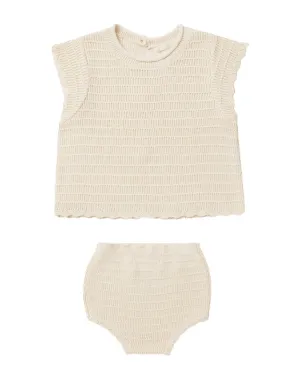 Rylee   Cru Collective Scallop Knit Baby Set
